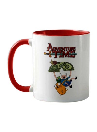 Adventure Time Printed Mug White/Red/Green 11ounce