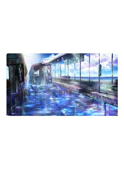 Animation Game Printed Mouse Pad 70x30x0.2cm Blue/White/Purple