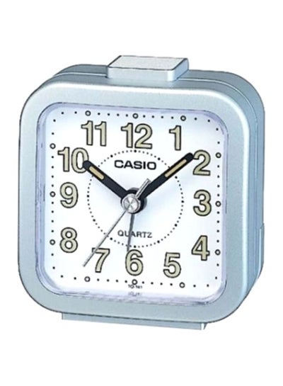 Analog Table Alarm Clock White/Silver ‎4.6x8.8x7.6cm