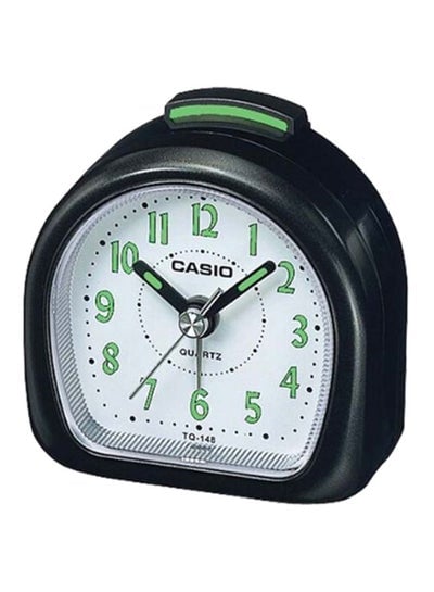 Analog Alarm Clock White/Black 6.1x6.1x3.2cm