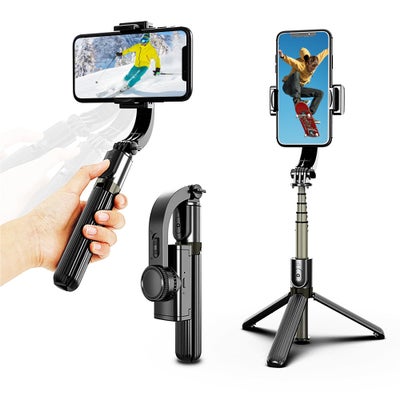 L08 Gimbal Stabilizer Selfie Stick for Smartphone Black