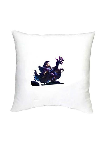 Mobile Legends Printed Decorative Cushion White/Black/Purple 16x16inch