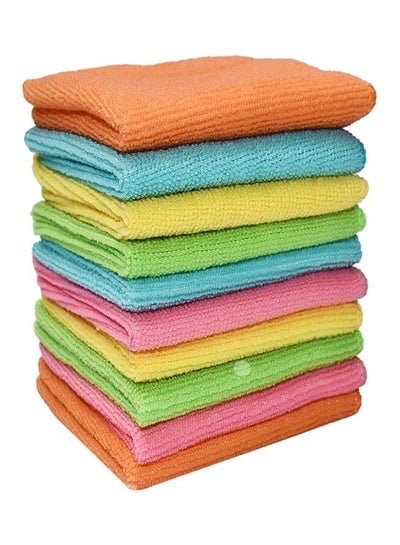 10-Piece Microfiber Cleaning Cloth Set multicolor 30x40cm
