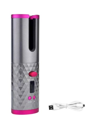 Rechargeable USB Hair Curler Grey/Pink