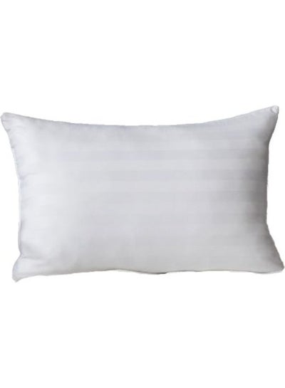 Simple Style Rectangle Thickened Satin Striped Comfy Bed Pillow Fabric White 50x75cm