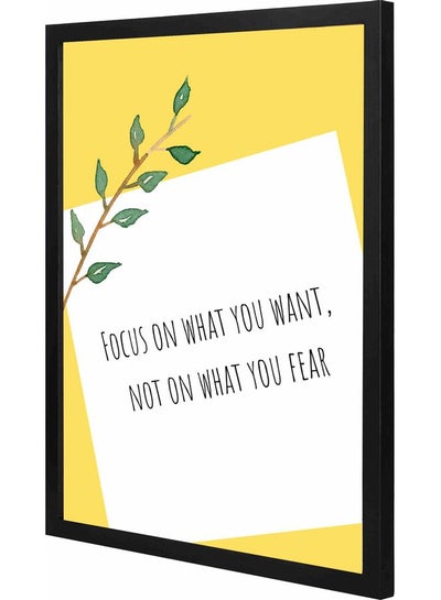 Focus On What You Want Framed Wall Art Painting Black 43x53x2cm