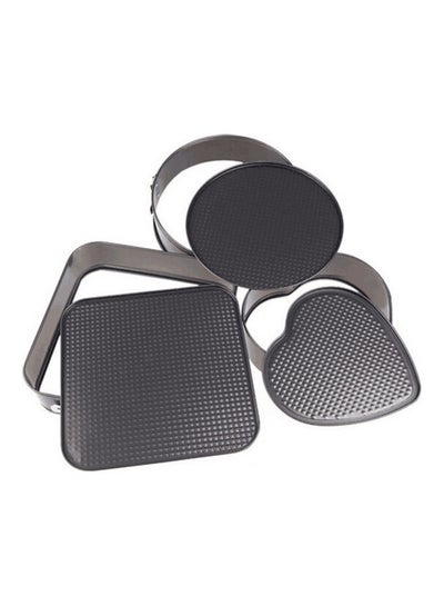 3Pcs/Set Square Round Heart Shape Cake Mold Non Stick Baking Tray with Buckle Bakeware black 27*27*27cm