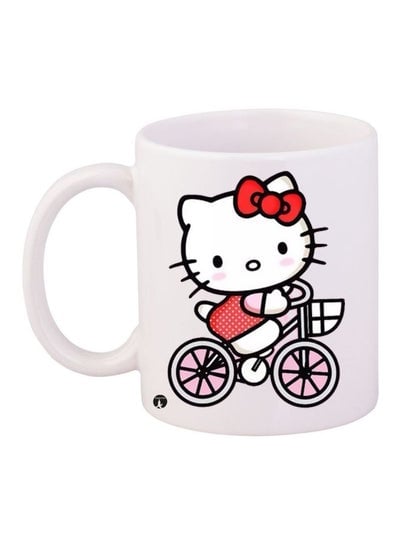 Hello Kitty Printed Coffee Mug White/Red/Black 11ounce