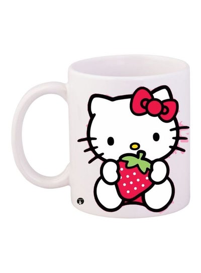 Hello Kitty Printed Coffee Mug White/Red/Black 11ounce