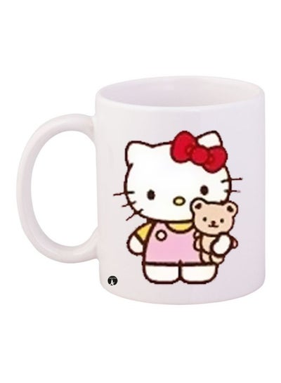 Hello Kitty Printed Coffee Mug White/Pink/Red 11ounce