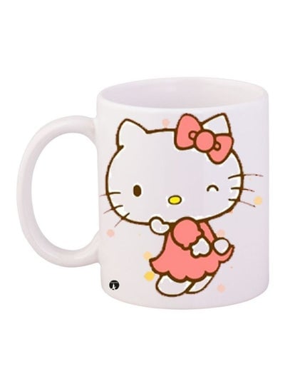 Hello Kitty Printed Coffee Mug White/Pink/Black 11ounce