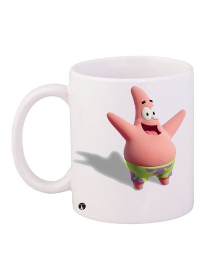 SpongeBob Printed Coffee Mug White/Pink/Green 11ounce