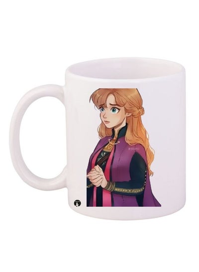 Disney Princess Printed Coffee Mug White/Purple/Brown 11ounce