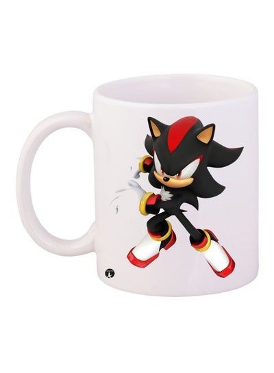 Sonic The Hedgehog Printed Coffee Mug White/Black/Red 11ounce