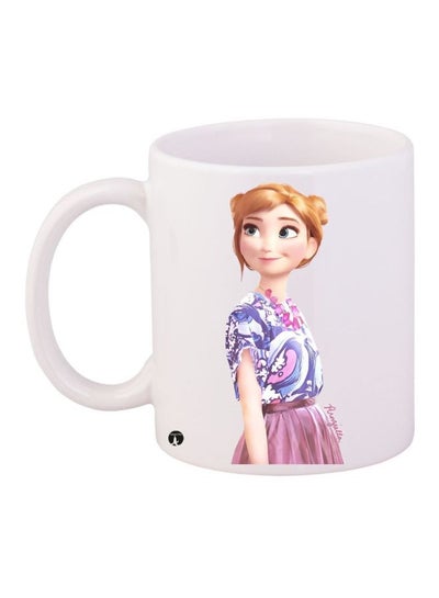 Disney Princess Printed Coffee Mug White/Purple/Beige 11ounce