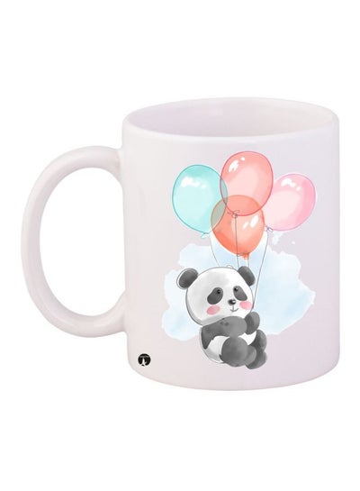Panda Printed Coffee Mug White/Black/Pink 11ounce