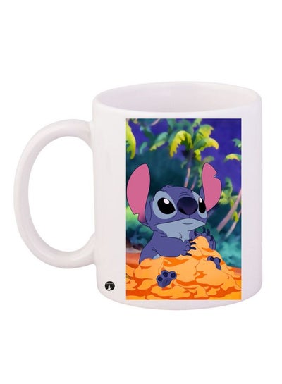 Lilo And Stitch Printed Coffee Mug White/Purple/Orange 11ounce