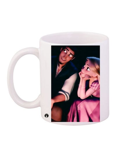 Disney Rapunzel Printed Coffee Mug White/Pink/Black 11ounce