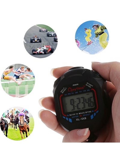 Digital Professional Handheld LCD Sports Stopwatch Timer With String For  Sports