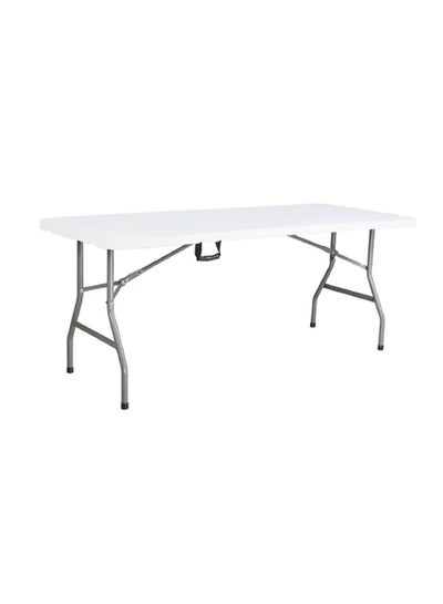 Portable Folding Table White 74x74x183cm