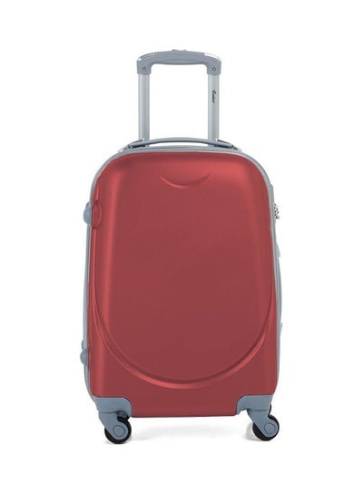 Hard Case Travel Bag Luggage Trolley ABS Lightweight Suitcase with 4 Spinner Wheels KH134 Burgundy