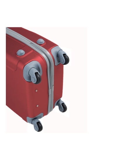 Hard Case Travel Bag Luggage Trolley ABS Lightweight Suitcase with 4 Spinner Wheels KH134 Burgundy