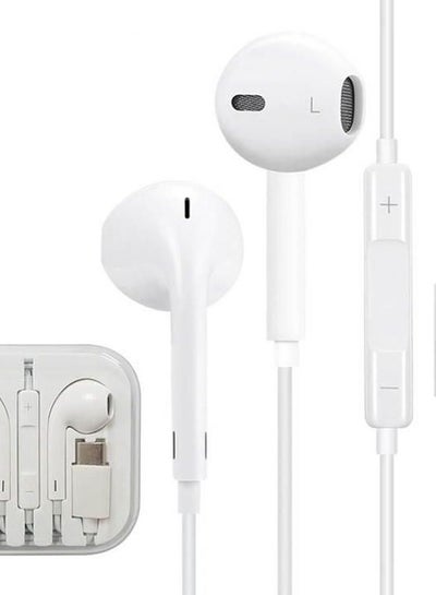 Wired Type-C In-Ear Earphones With Microphone For Oneplus 6T White