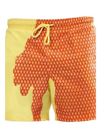 Color Changing Elastic Beach Shorts Yellow
