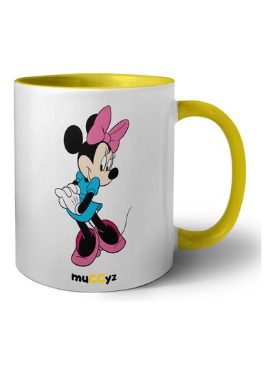 Disney Minnie Mouse Printed Coffee Mug Yellow/White/Black