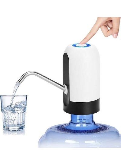 Portable USB Charging Electric Pumping Automatic Water Dispenser White 7x12x7cm