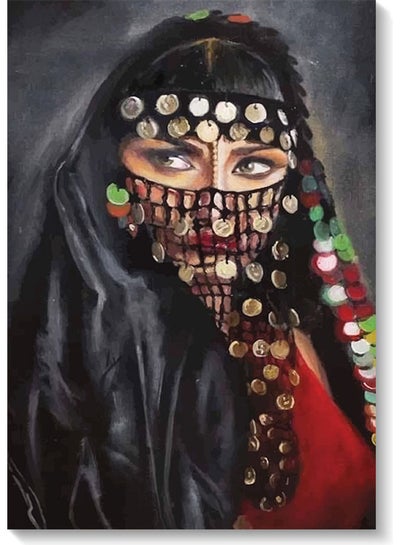 Arab Woman Wall Art Multicolour 40x60cm
