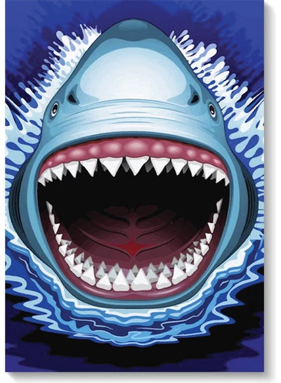 Shark Wall Art Multicolour 40x60cm