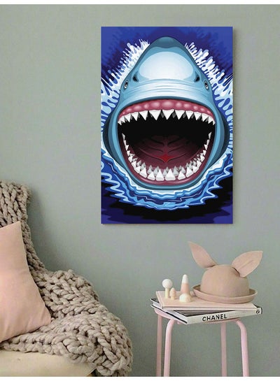 Shark Wall Art Multicolour 40x60cm