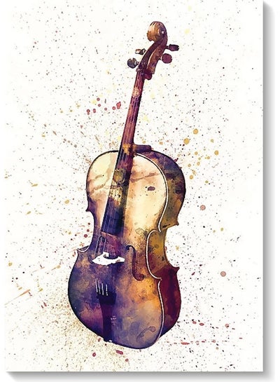 Violin Wall Art Multicolour 40x60cm