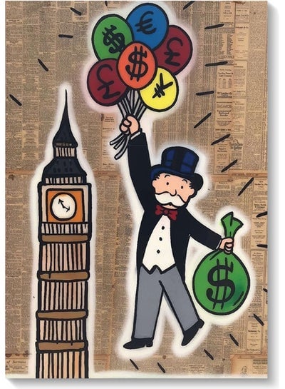 Big Ben Monopoly Wall Art Multicolour 40x60cm