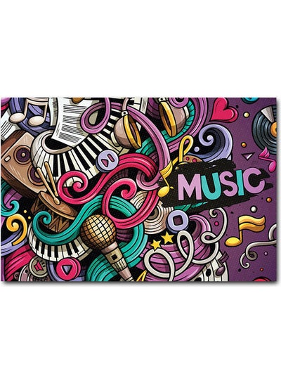 Music Lovers Graffiti Art Wall Art Multicolour 40x60cm