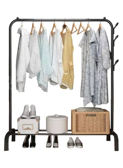 Clothes Organizer And Metal Stand Black 110x40x150cm