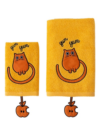 2-Piece Tombish Cat Pattern Towel Set