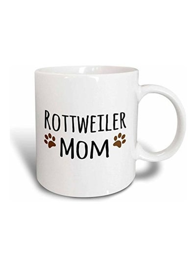 Rottweiler Mom Printed Mug White/Black 11ounce