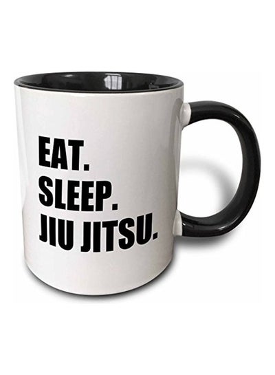 Eat Sleep Jiu Jitsu Printed Mug Black/White 11ounce