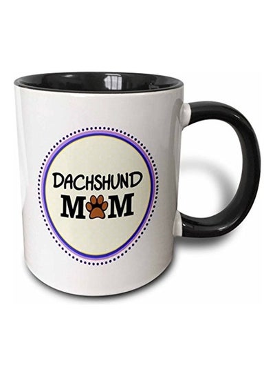 Dachshund Mom Mug Black/White 11ounce
