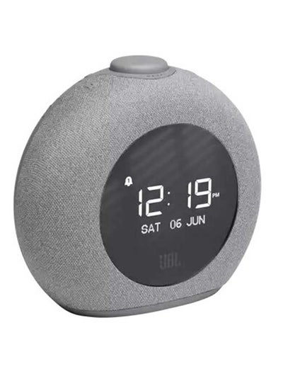 Bluetooth Clock Radio Speaker With FM Grey