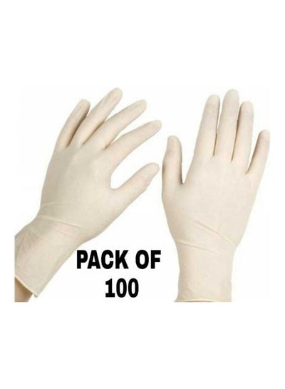 100-Piece Disposable Latex Gloves
