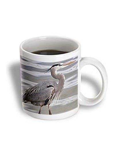Great Blue Heron Mug White/Grey 500ml