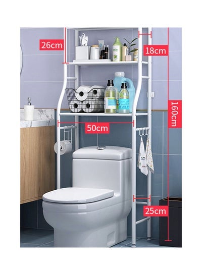 3 Shelf Towel Storage Rack Organizer Over The Toilet Bathroom Space Saver White 50 X 25 X 160cm