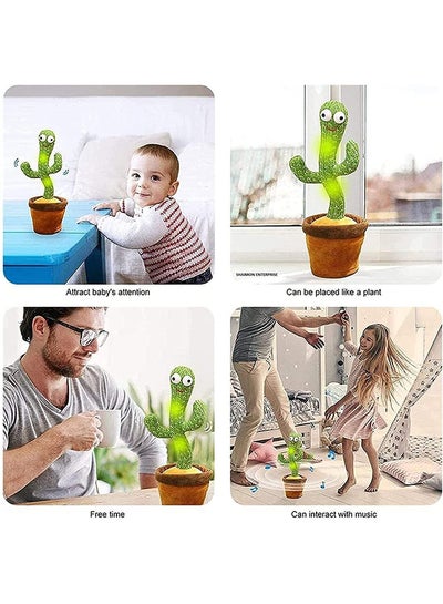 Dancing Cactus Twisting Music Toy Premium Chargable Green Color For 2+ Years Age Group Kids