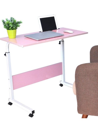 Adjustable Office Desk Pink 80x40x90cm