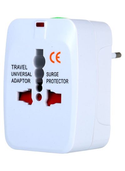 Universal Travel Power Adapter Plug White