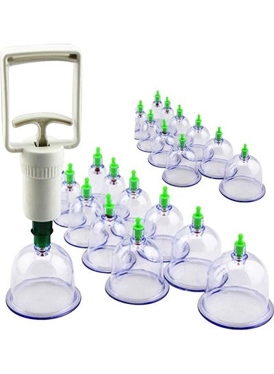 24-Piece Cupping Therapy Hijama Cups Set With Pumping Handle