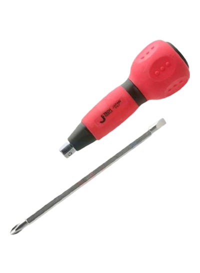 Two Way Soft Grip Screwdriver Red 150millimeter